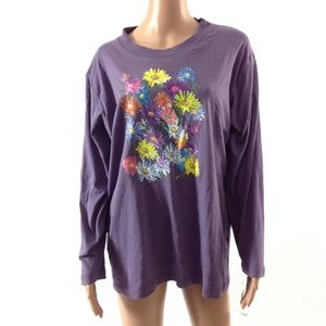 Touch Of Care Women's Sweatshirt Purple Size L